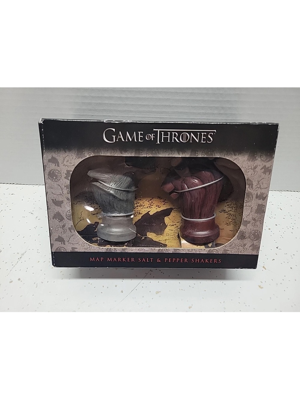 New Map Marker Salt and Pepper Shakers Set Game of Thrones in Box